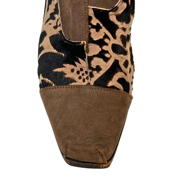 CYDWOQ VINTAGE Calf Hair Burnout Leather Boots 38   US 7.5 - Picture 3 of 8